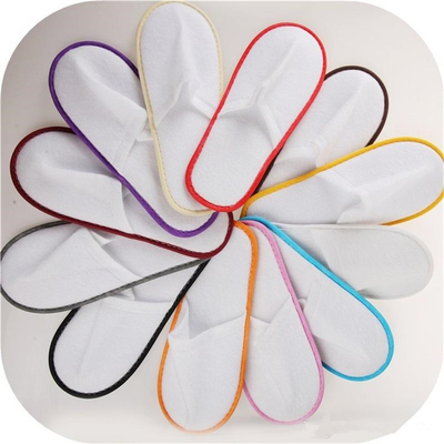 White Blue 29cm*10.5cm Disposable Hotel Slippers With Elastic Band